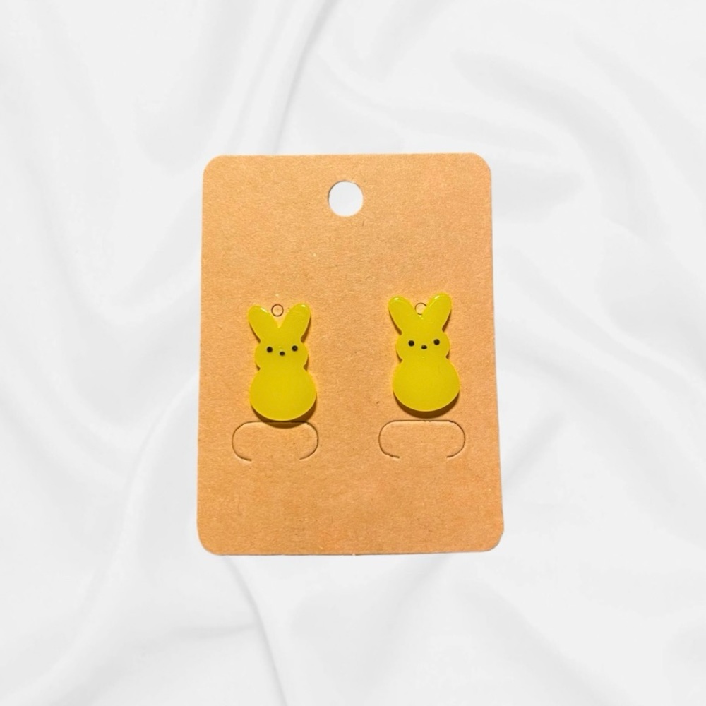 3/$25 Yellow Bunny Earrings for Kids